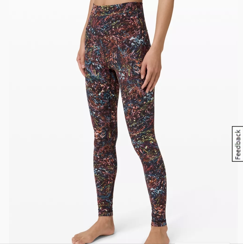 Lululemon Align High Rise Leggings 28" Foliage Overlay Multi Color